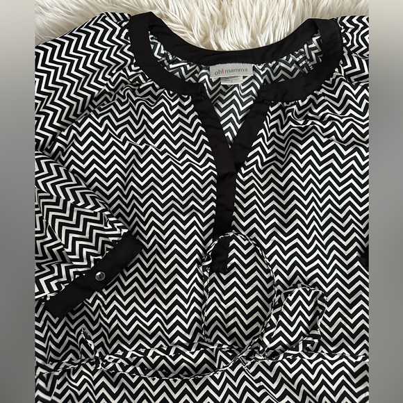 Maternity blouse with tie string - Picture 2 of 4